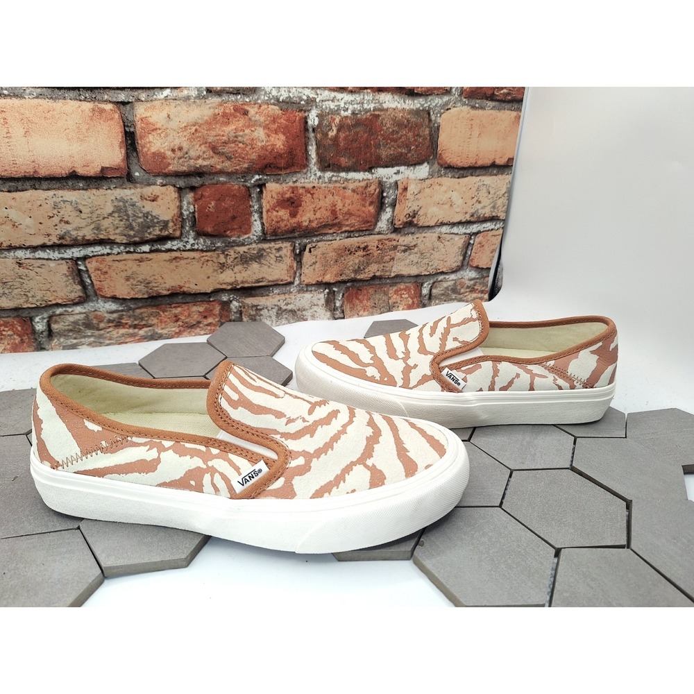 Vans Slip-On VR3 SF Tiger Shell Brown Natural Men's 8 Women's 9.5 Eco-Safe Shoes